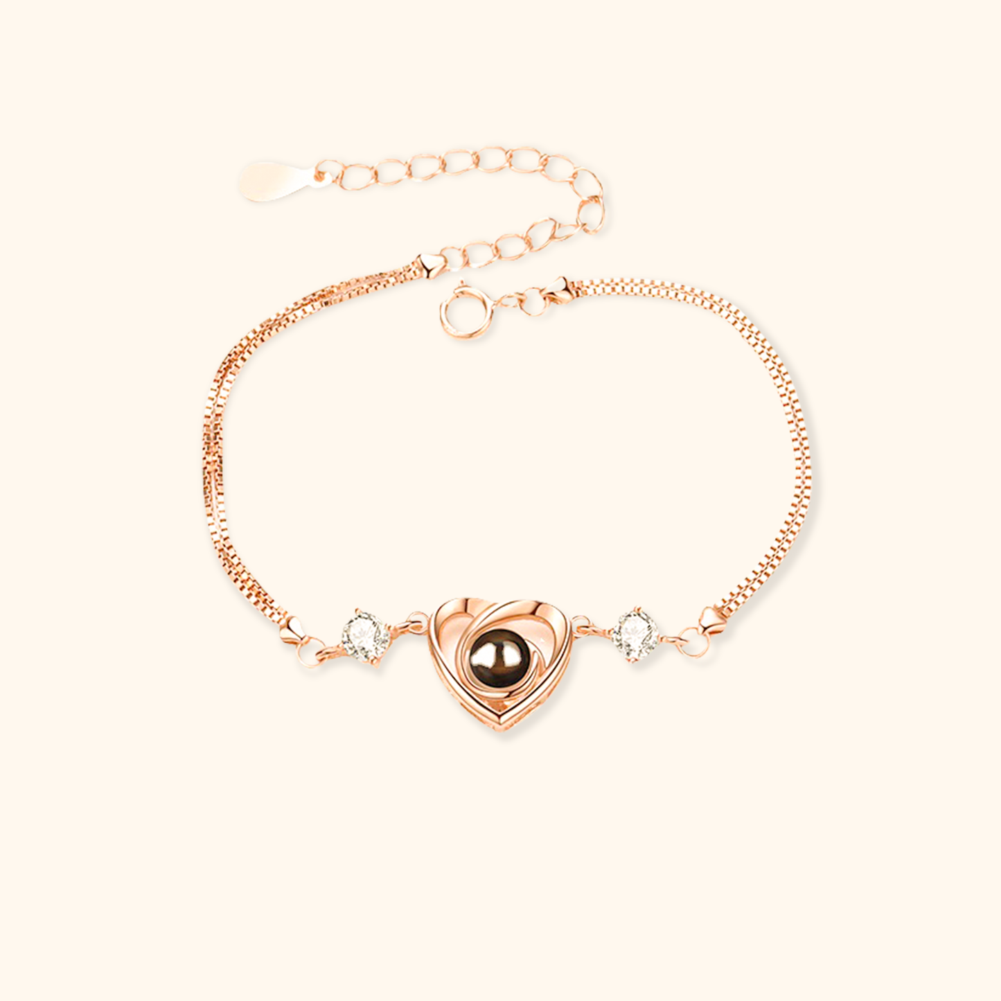 Gepersonaliseerde Hart Projectie Armband