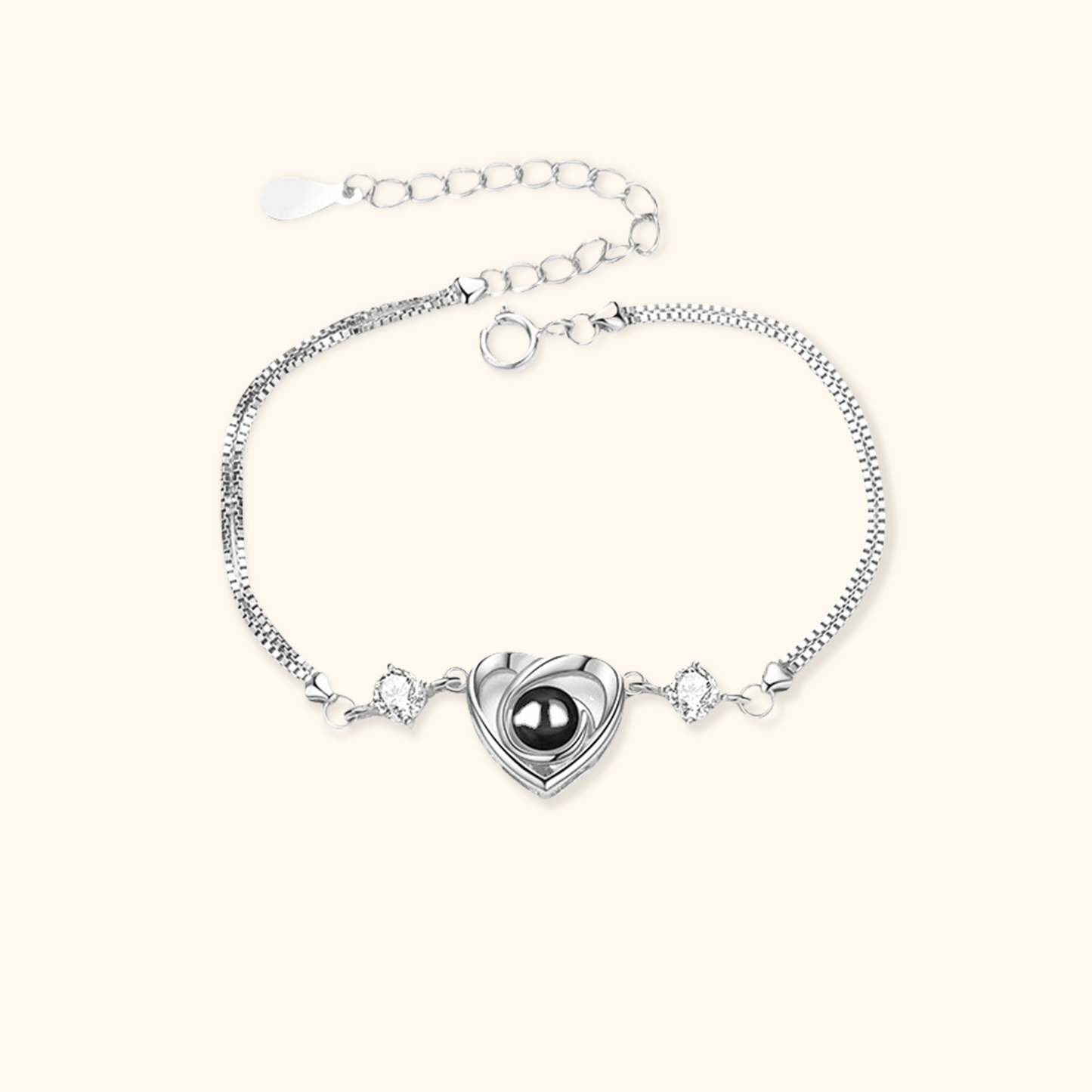 Gepersonaliseerde Hart Projectie Armband