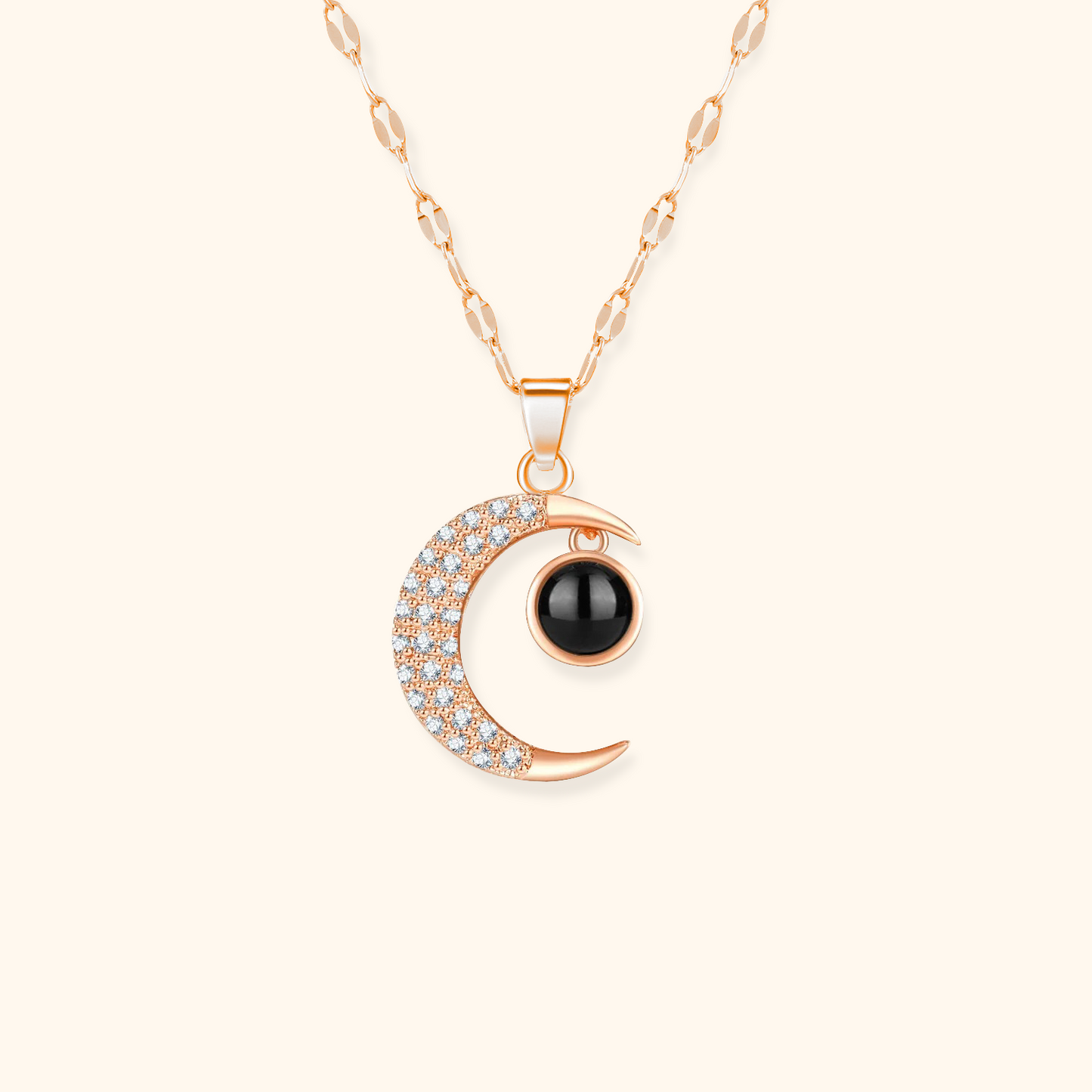 Halve Maan Fotoprojectie Ketting