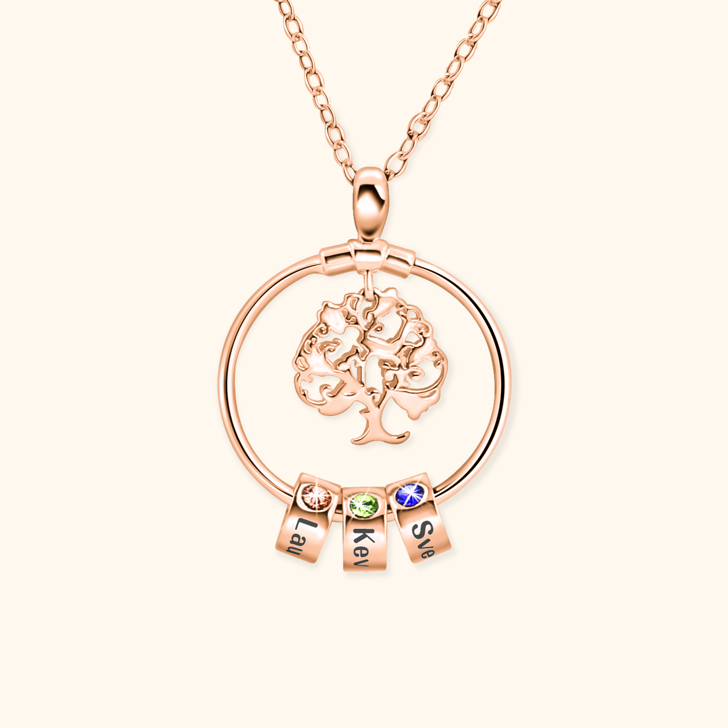 Levensboom Geboortesteen Ketting