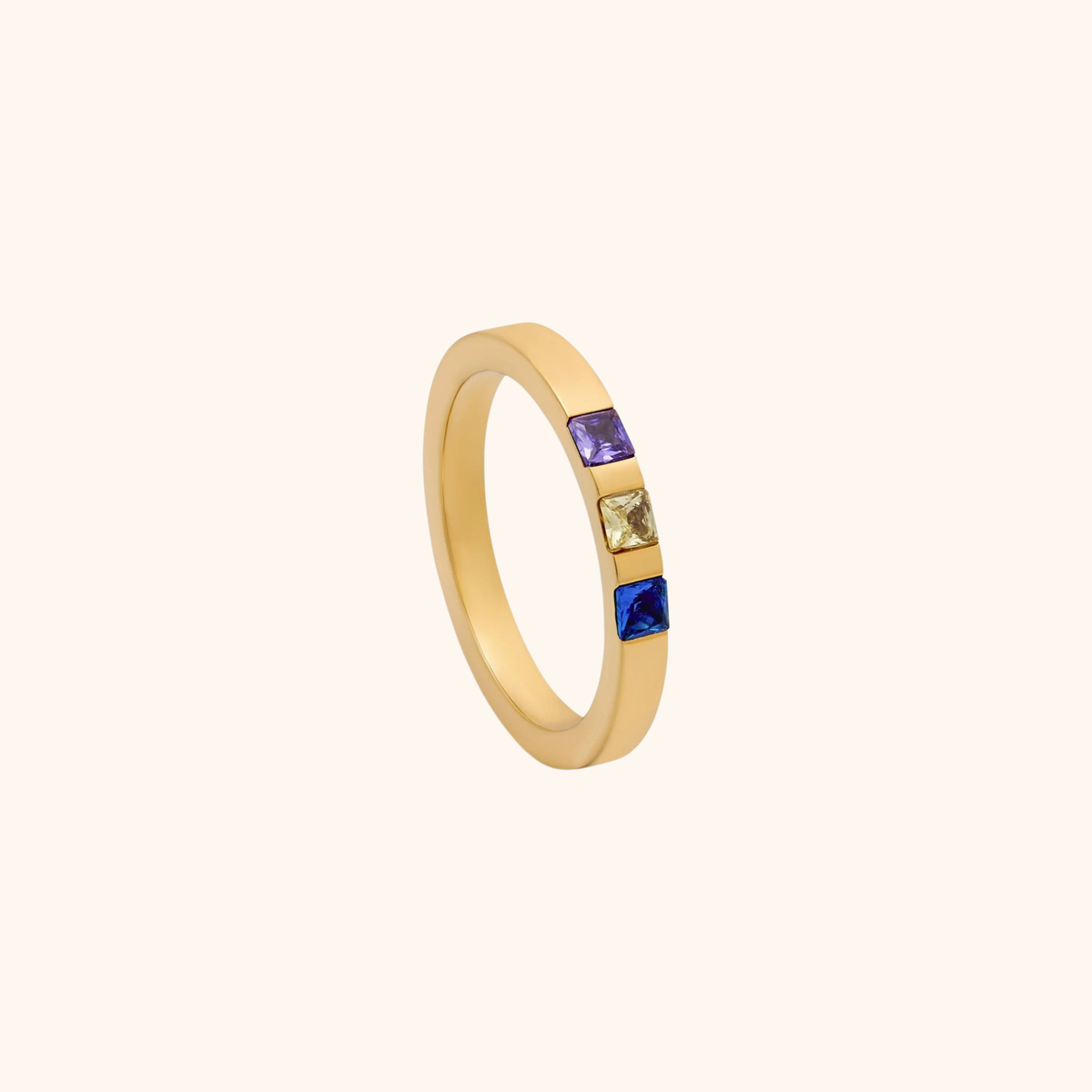 Gepersonaliseerde Geboortesteen Band Ring
