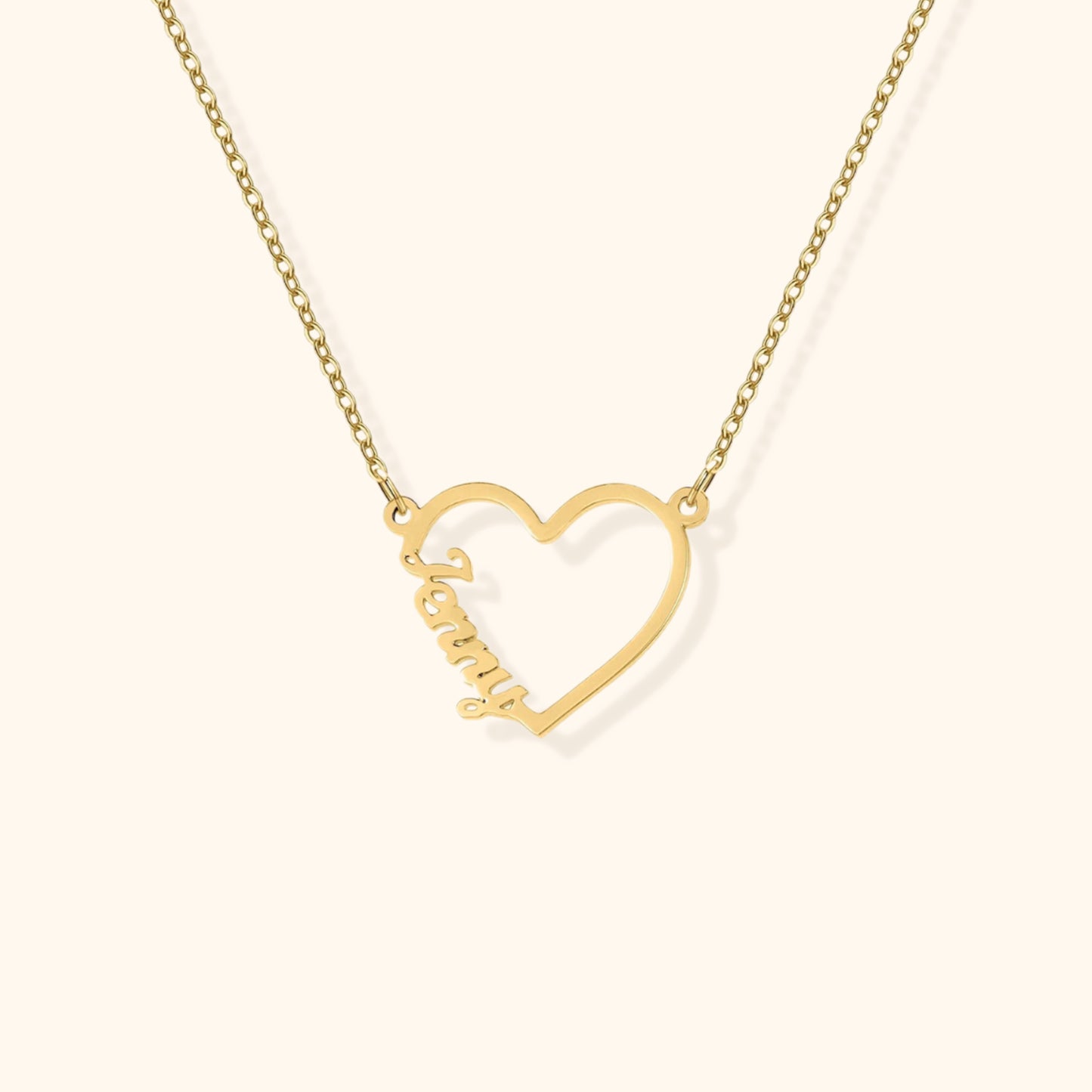 Gepersonaliseerde Hart Naam Ketting