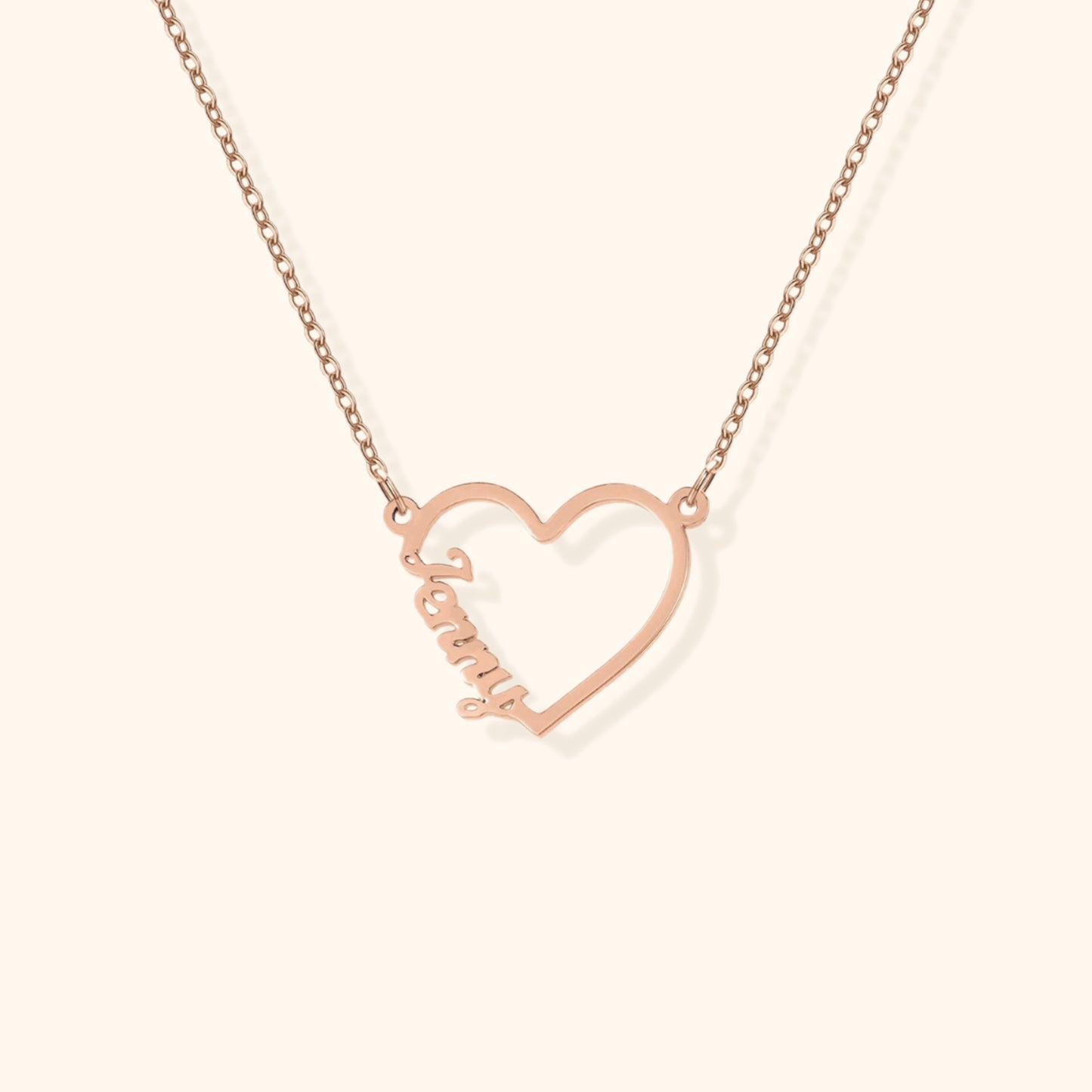 Gepersonaliseerde Hart Naam Ketting
