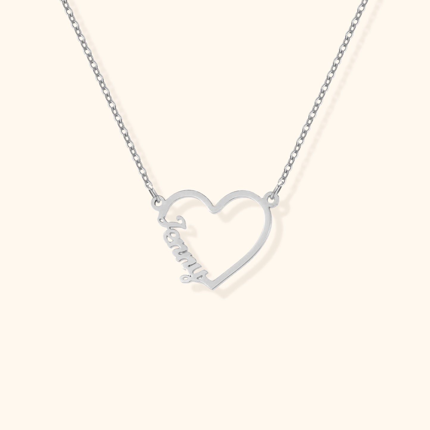 Gepersonaliseerde Hart Naam Ketting