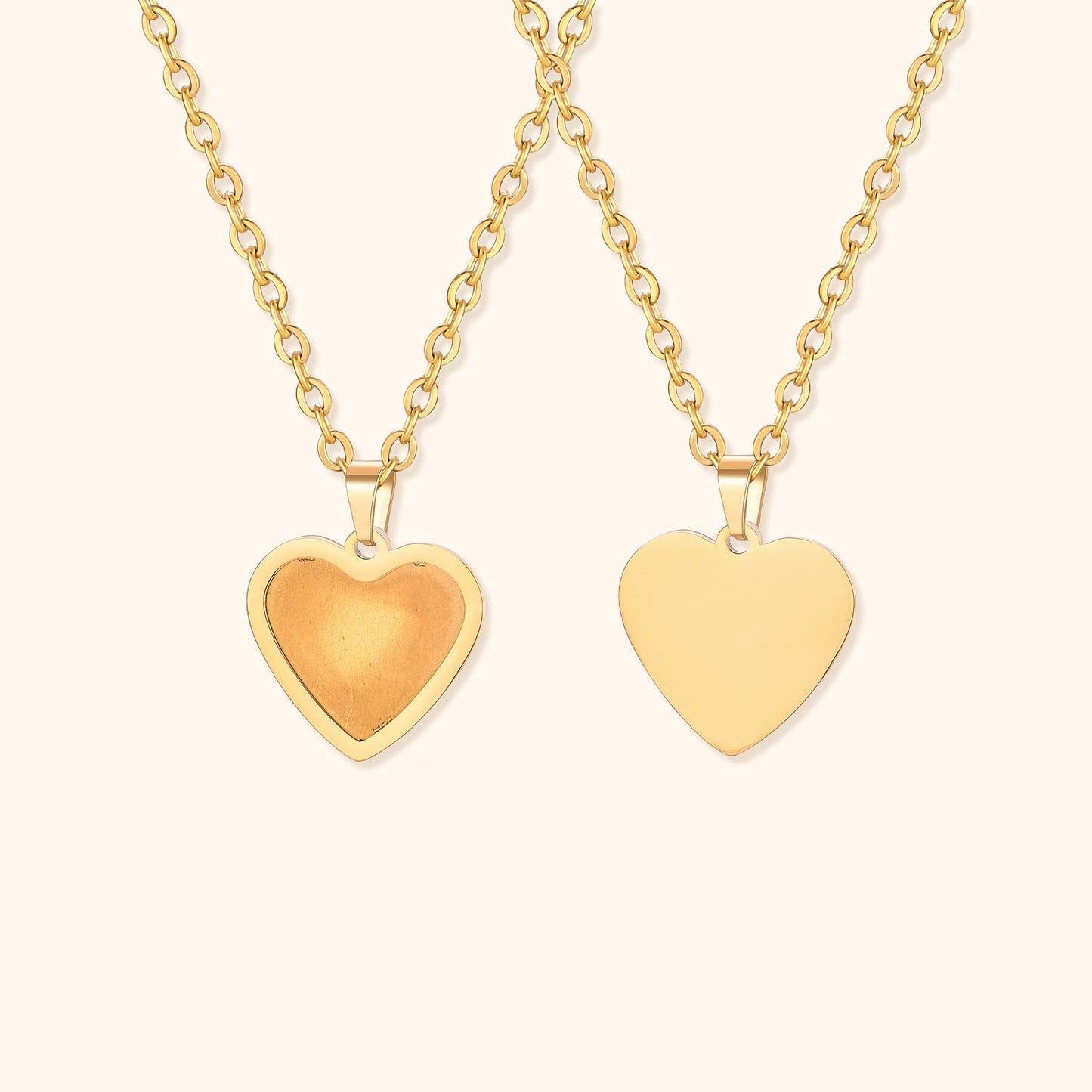 Hart & Rond Vormige Foto Ketting