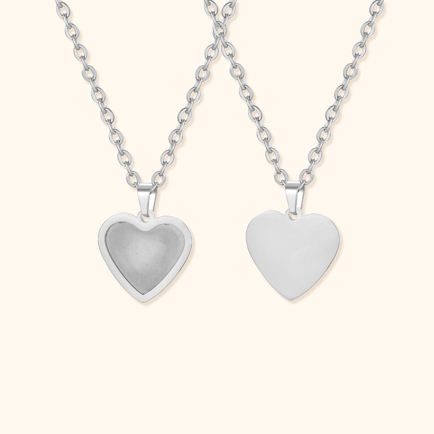 Hart & Rond Vormige Foto Ketting