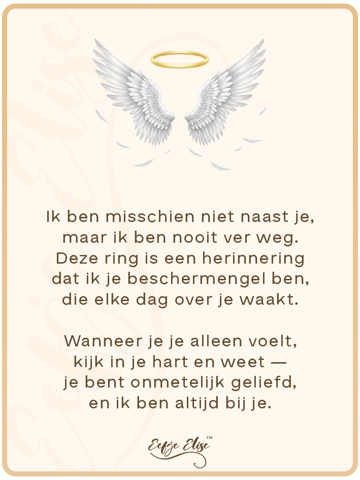 Engel Vleugel Ring met Geschenkkaart