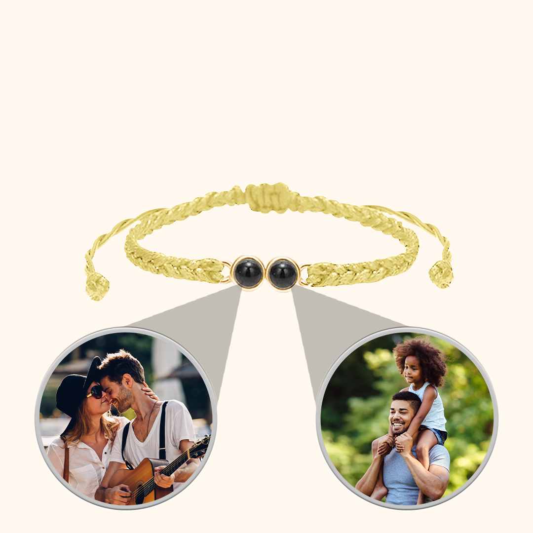 Fotoarmband met Dubbele Projectiebedel