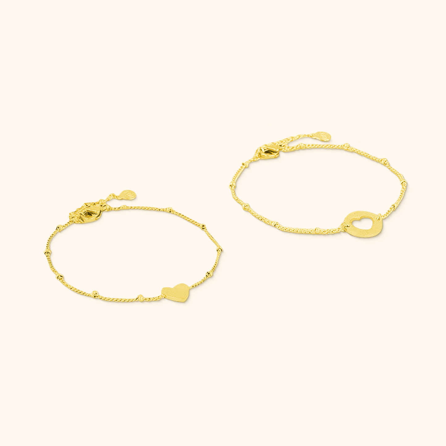Hart Bedelarmband Set