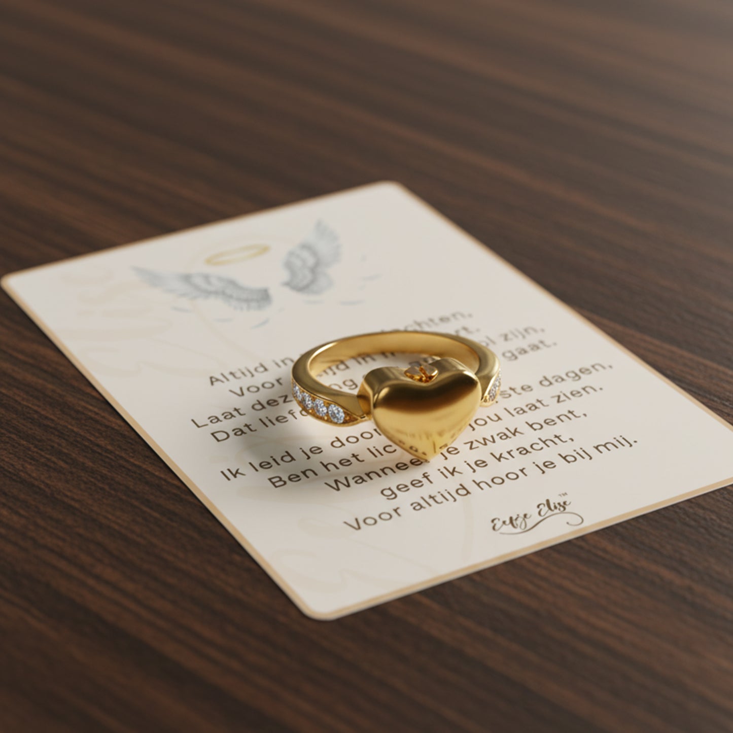 Eeuwig Hart Urn Ring met Geschenkkaart
