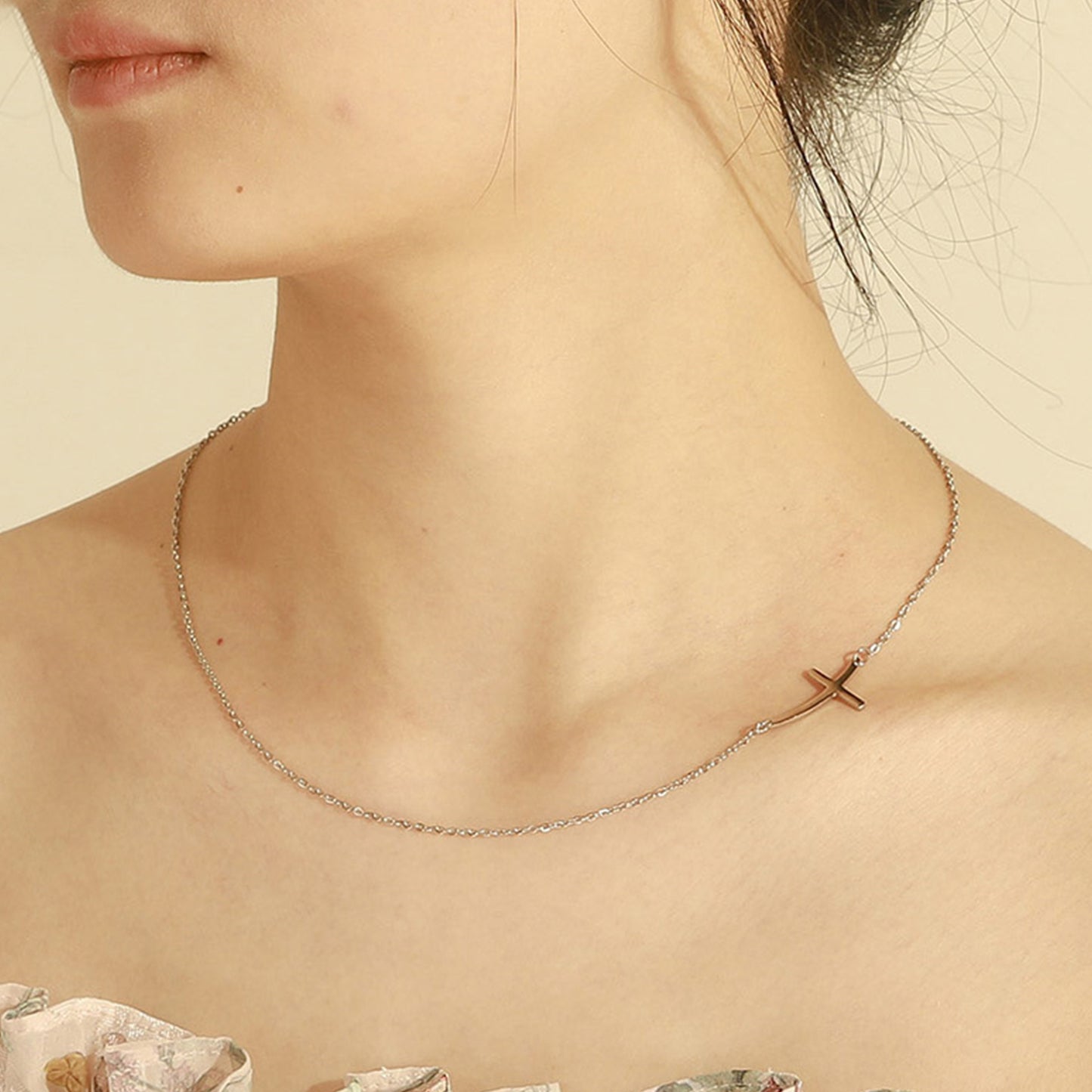 Persoonlijke Gebogen Kruis Ketting