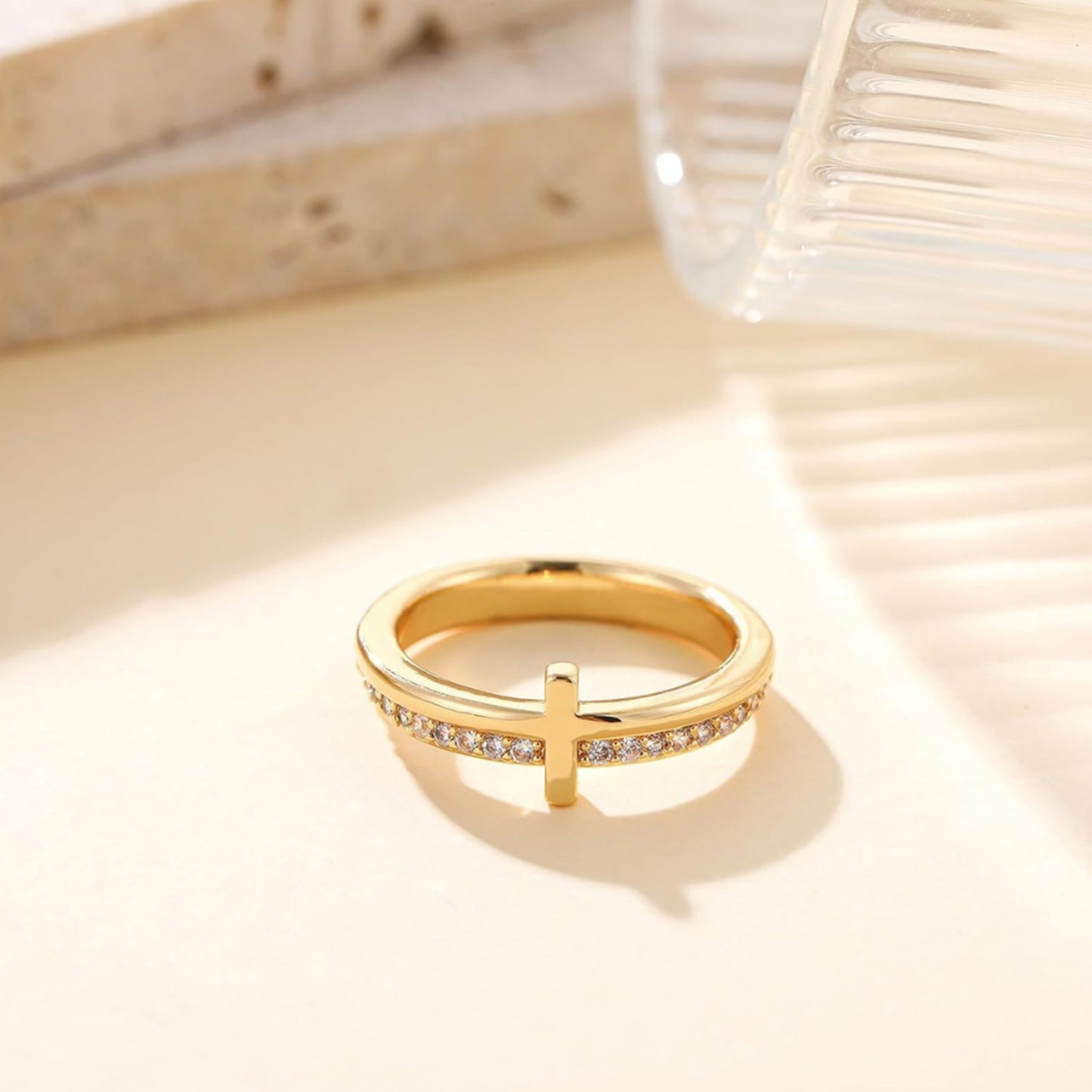 Gouden Kruis Ring