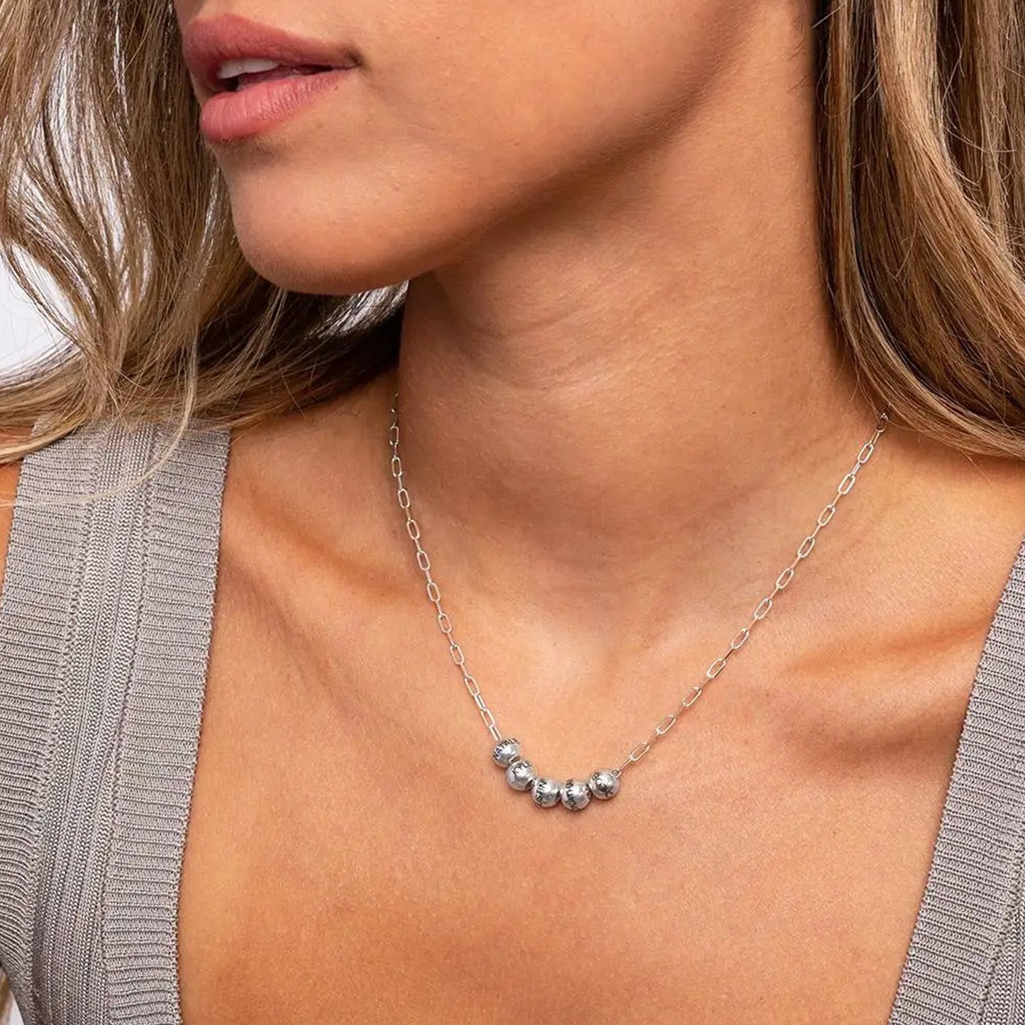 Gepersonaliseerde familiekralen Naam Ketting