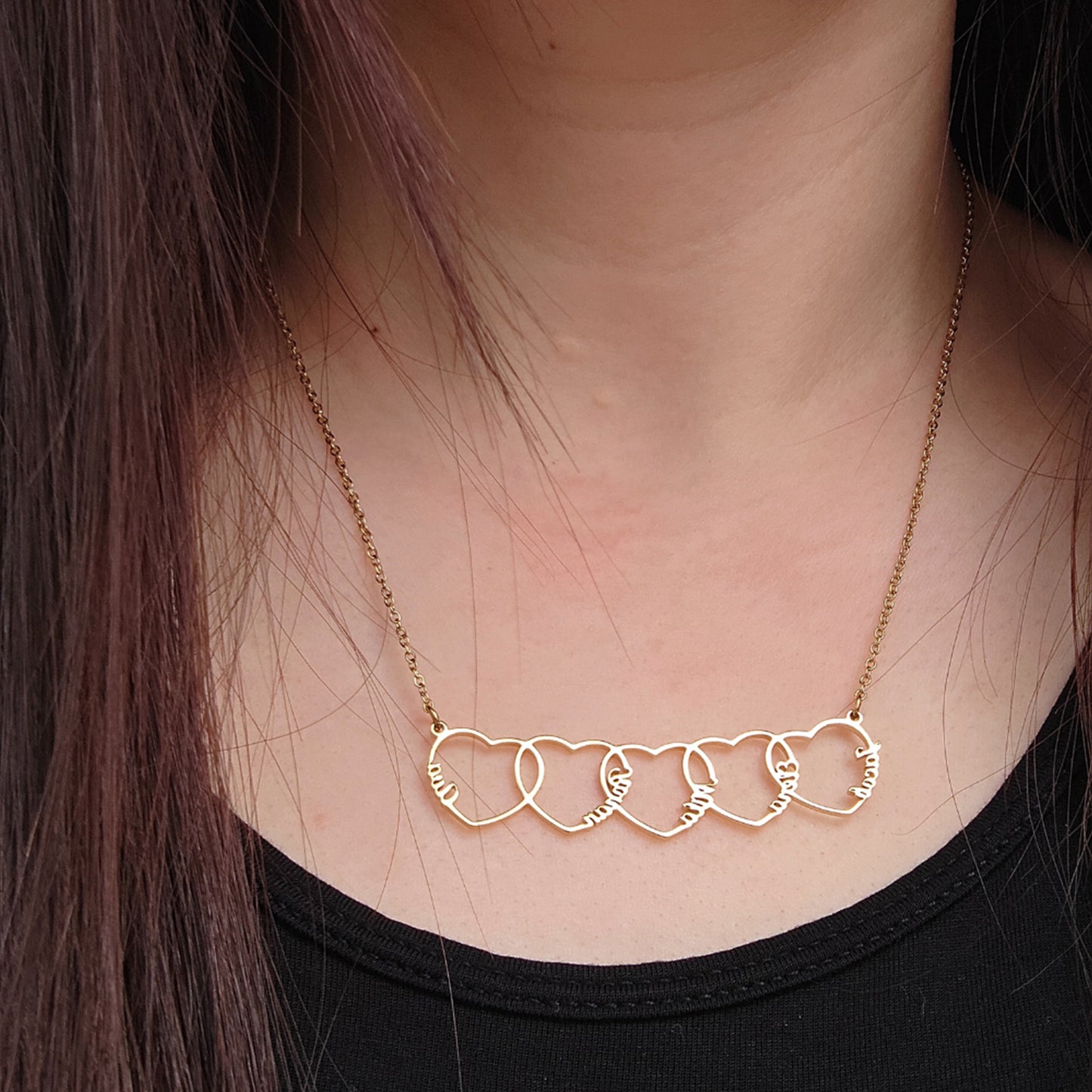 Gepersonaliseerde Hart Naam Ketting