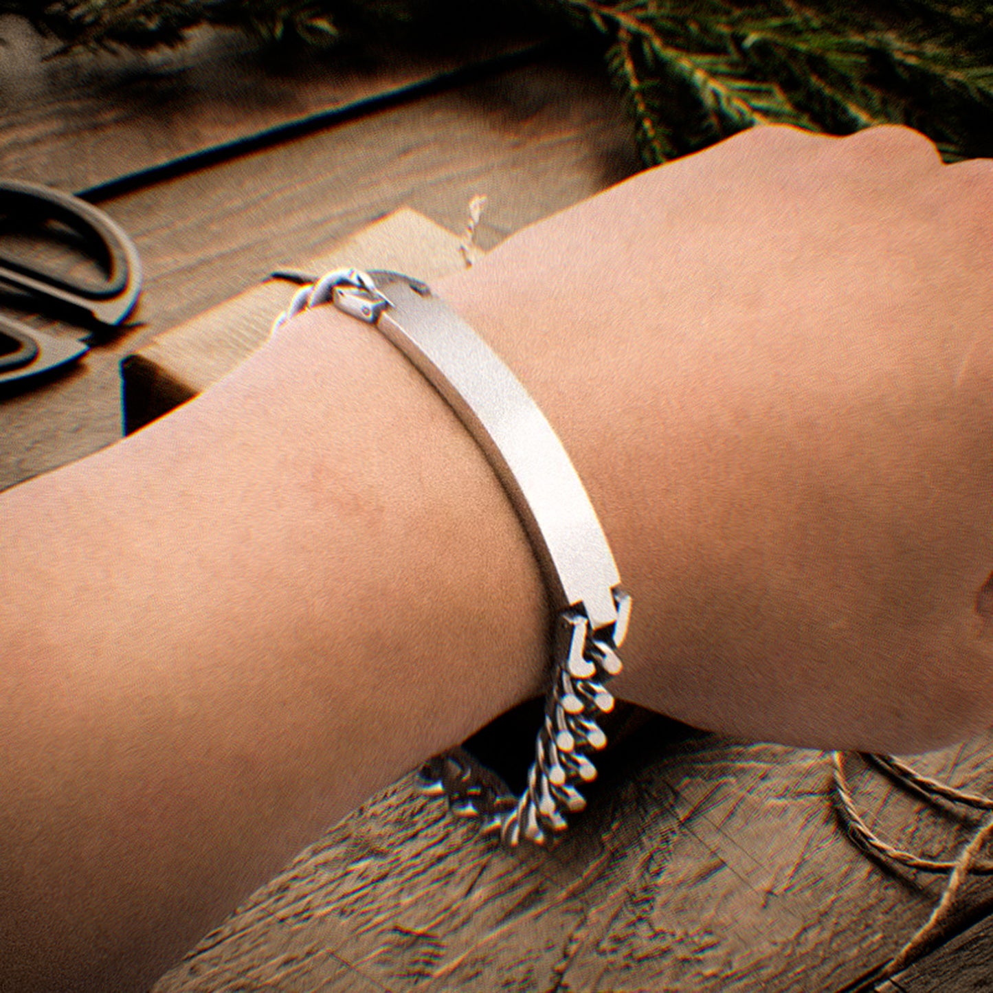 Gepersonaliseerde Cubaanse Gepantserde Armband