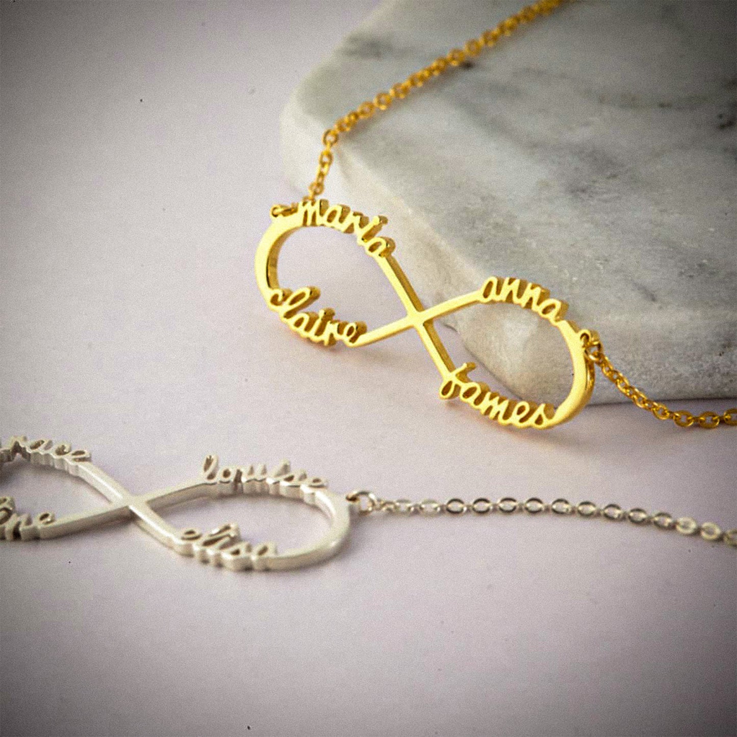Infinity Liefde Naam Ketting