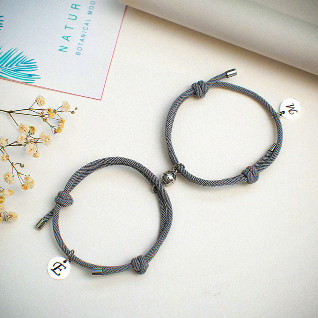 Magnetische Koppel Armband met Initialen