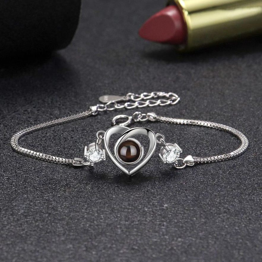 Gepersonaliseerde Hart Projectie Armband
