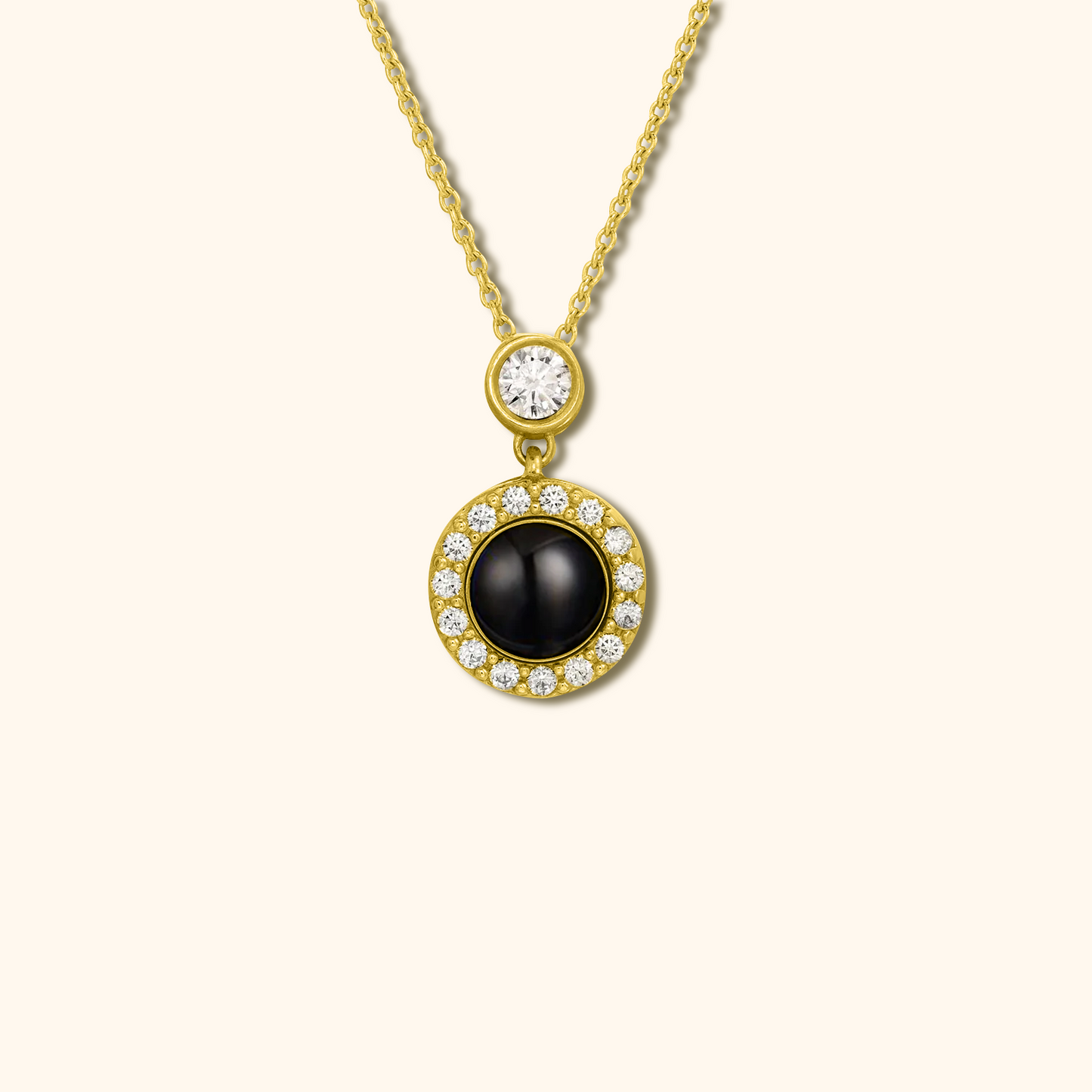 Zirkonia Cirkel Ketting met Projectiebedel
