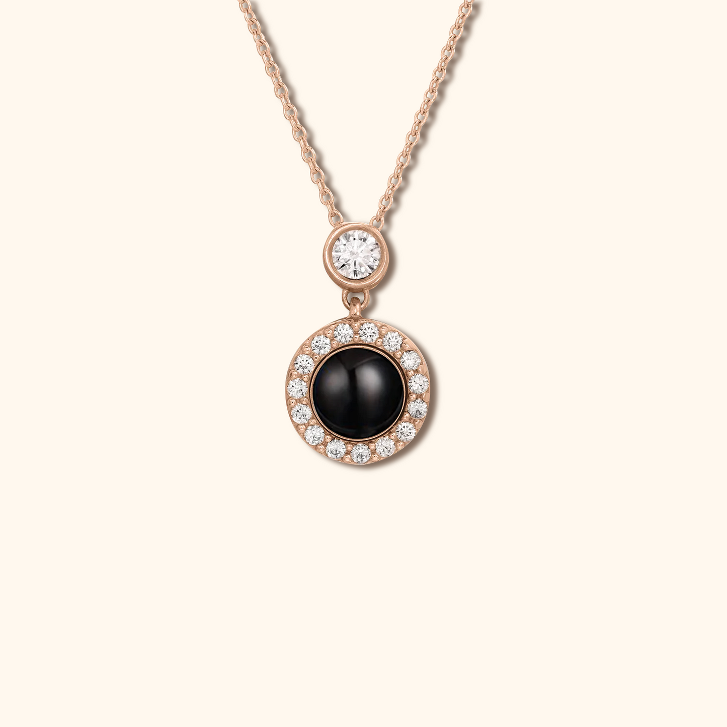 Zirkonia Cirkel Ketting met Projectiebedel