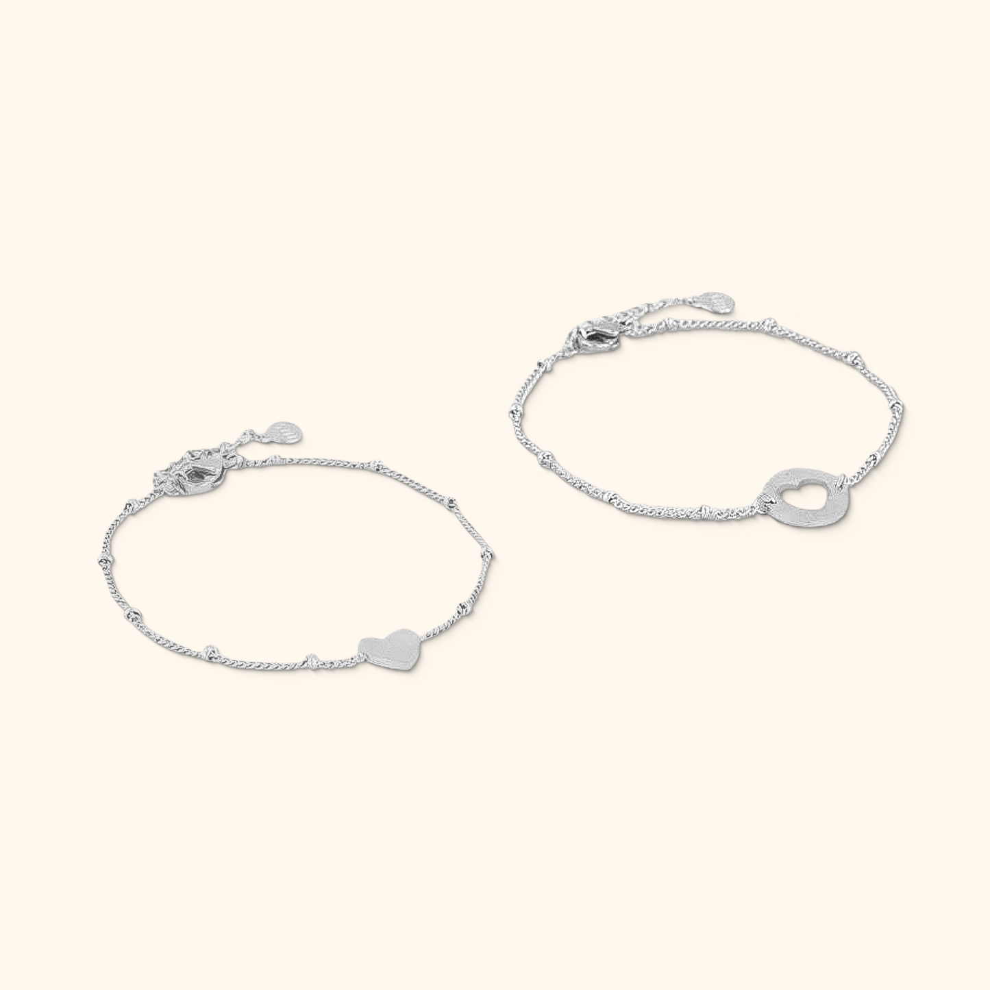 Hart Bedelarmband Set