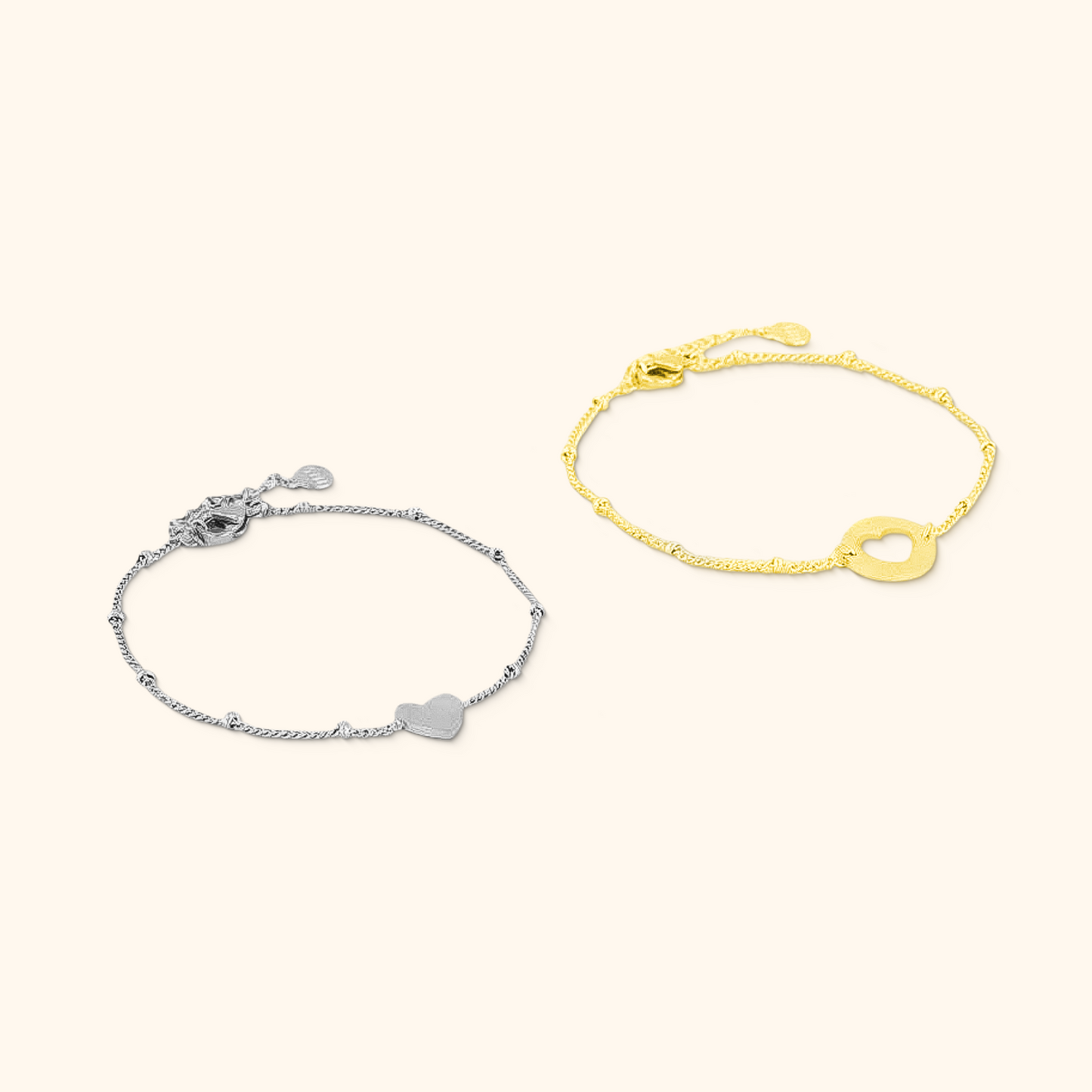 Hart Bedelarmband Set