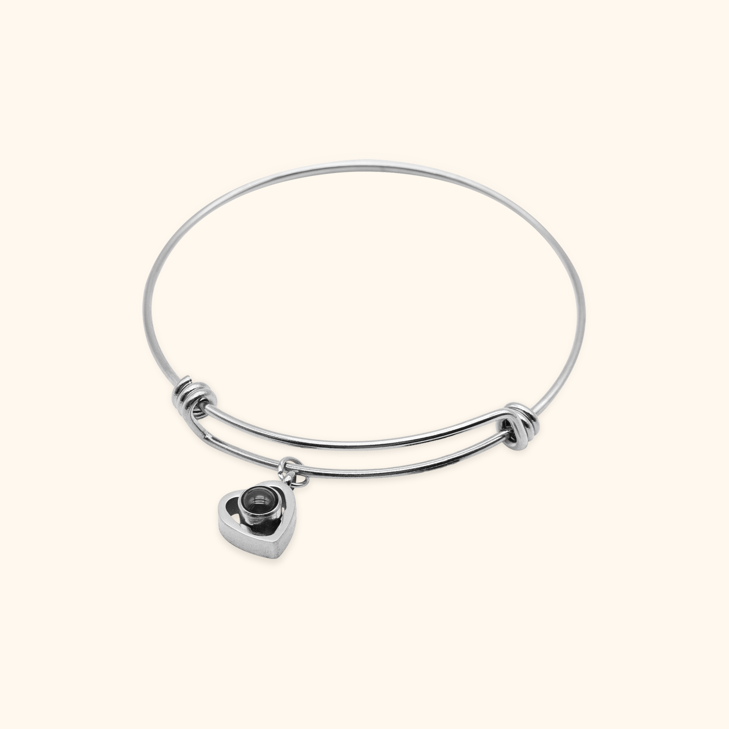 Fotoprojectie armband met naam-bedel