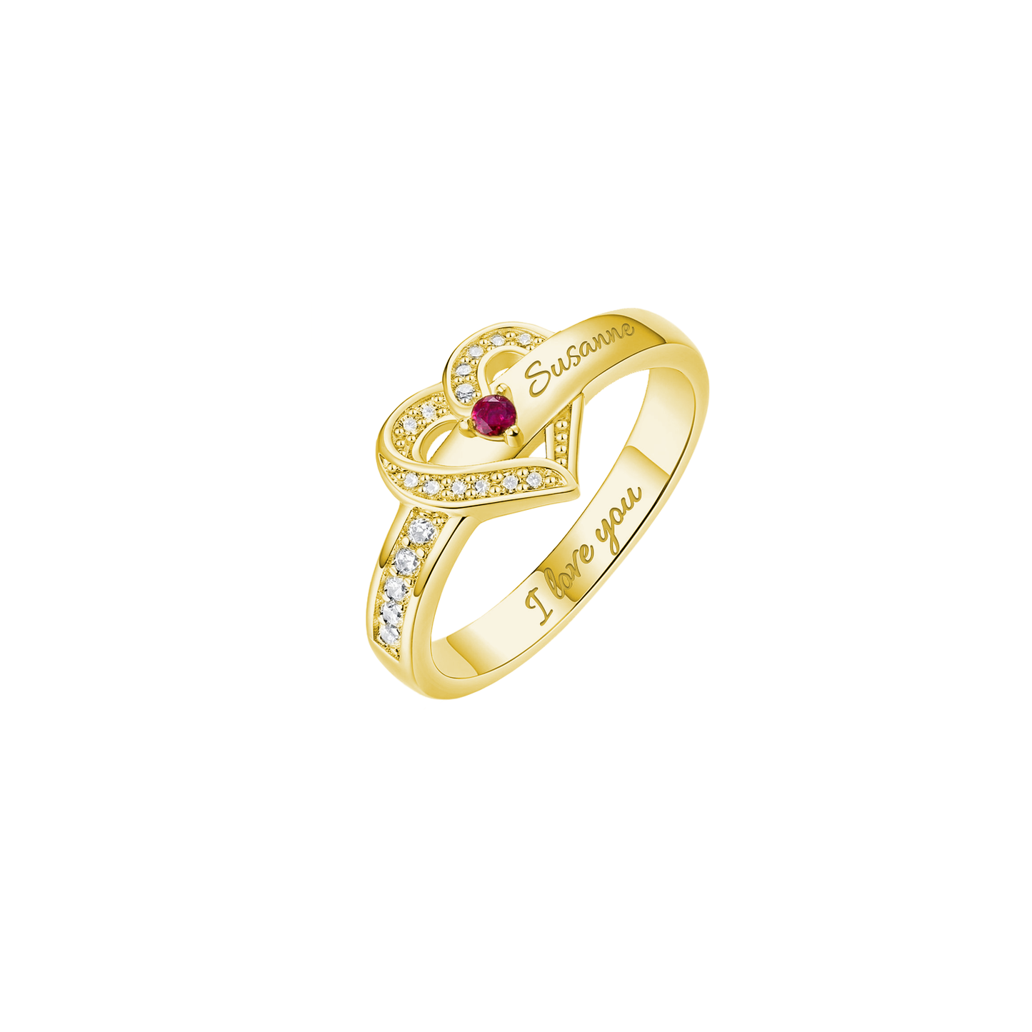 Gepersonaliseerde Ring met Geboortestenen