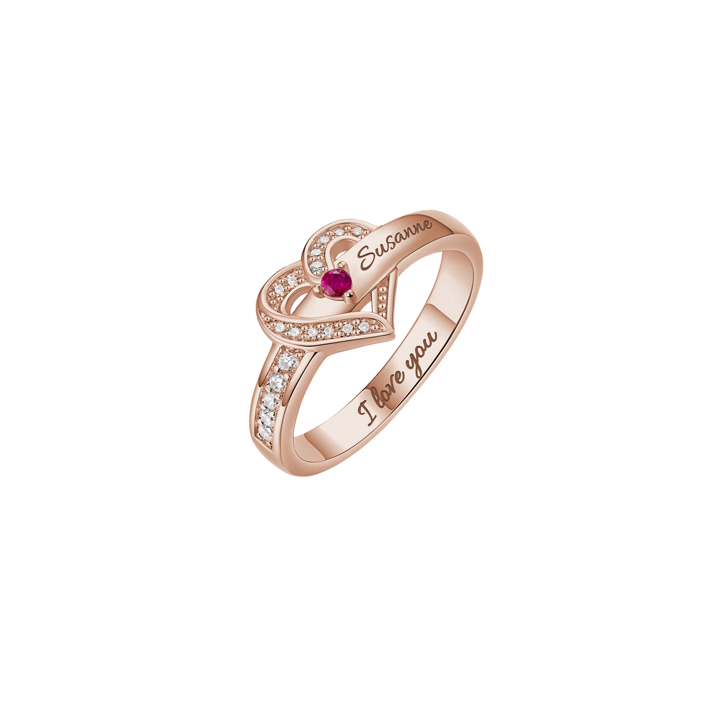 Gepersonaliseerde Ring met Geboortestenen