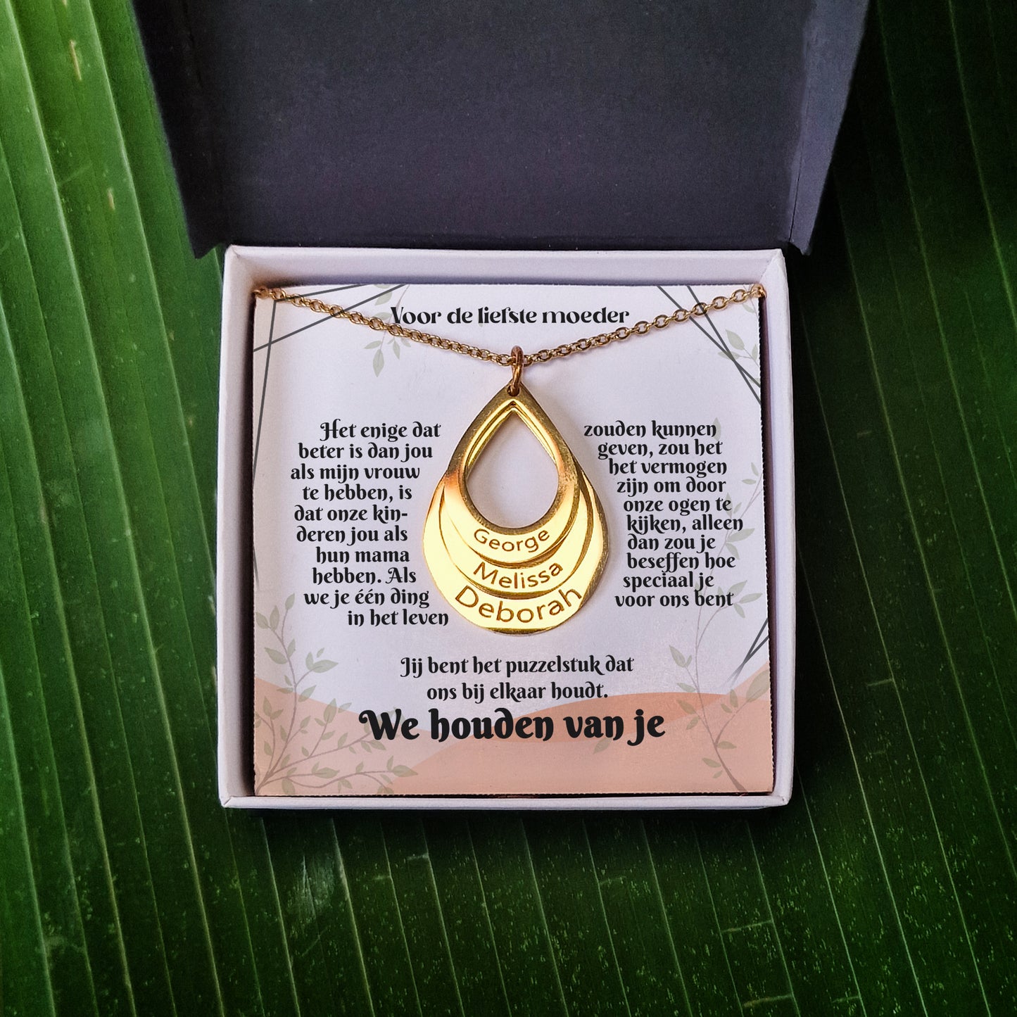 Voor De Liefste Moeder | Gepersonaliseerde Namen Ketting
