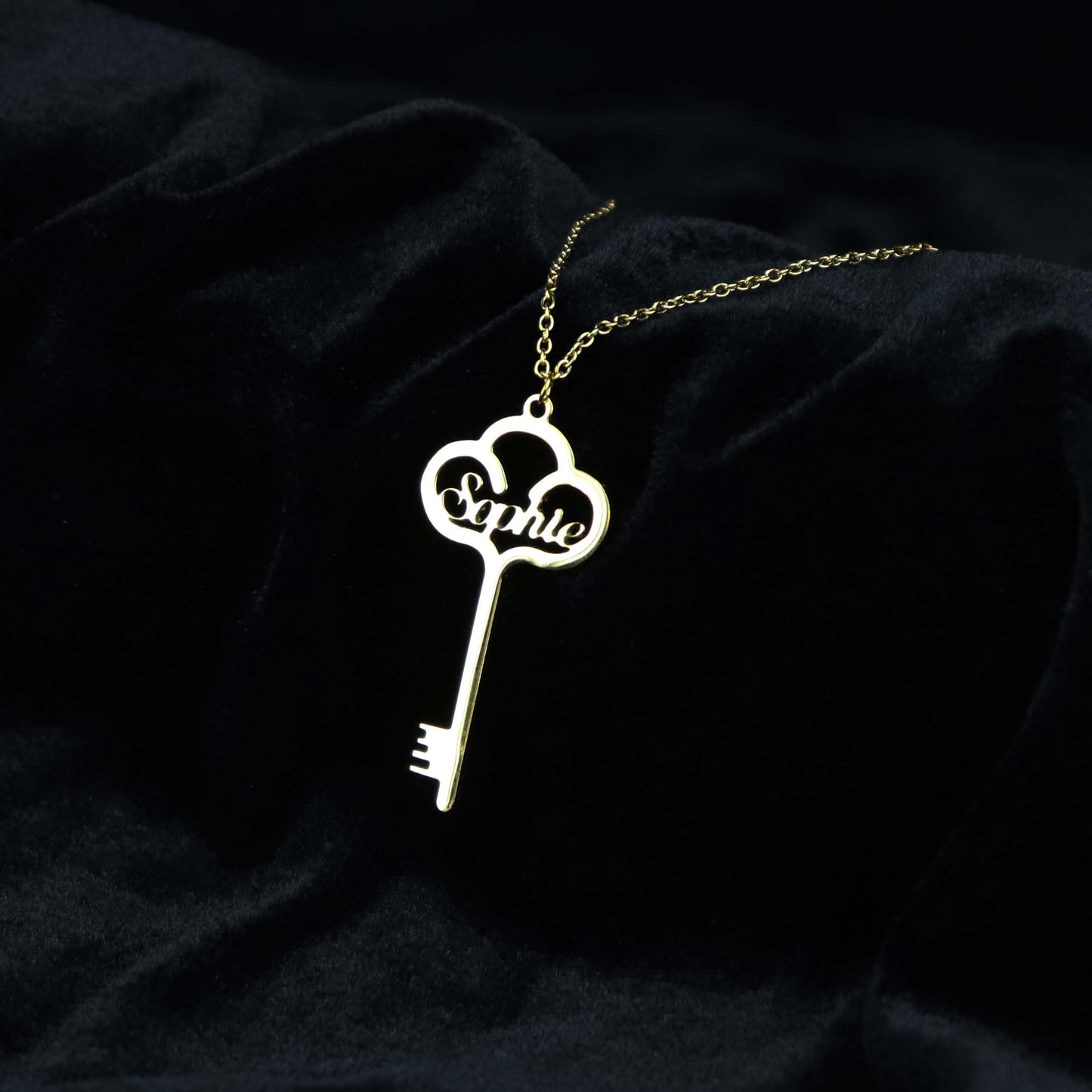 Eefje Elise™ - Luxe Custom Naam Sleutel Ketting 200000162 Eefje Elise