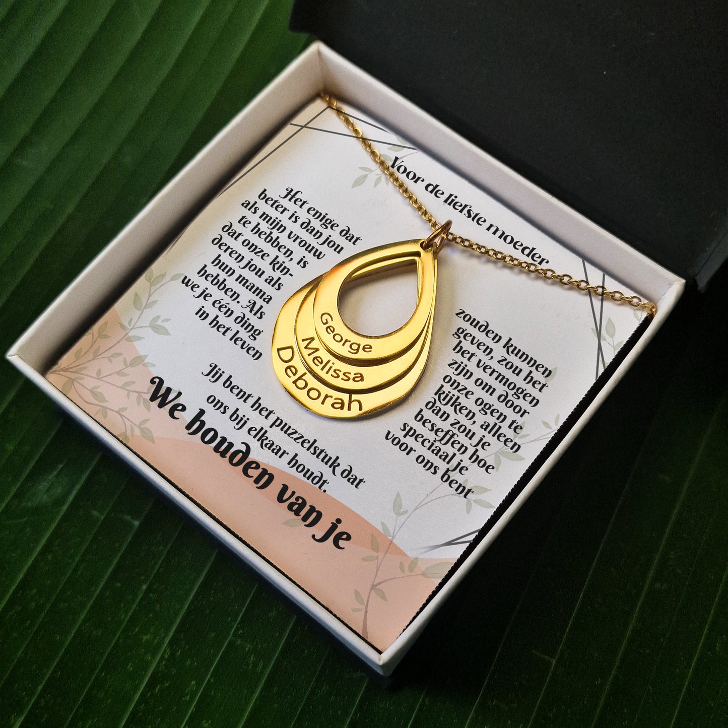 Voor De Liefste Moeder | Gepersonaliseerde Namen Ketting