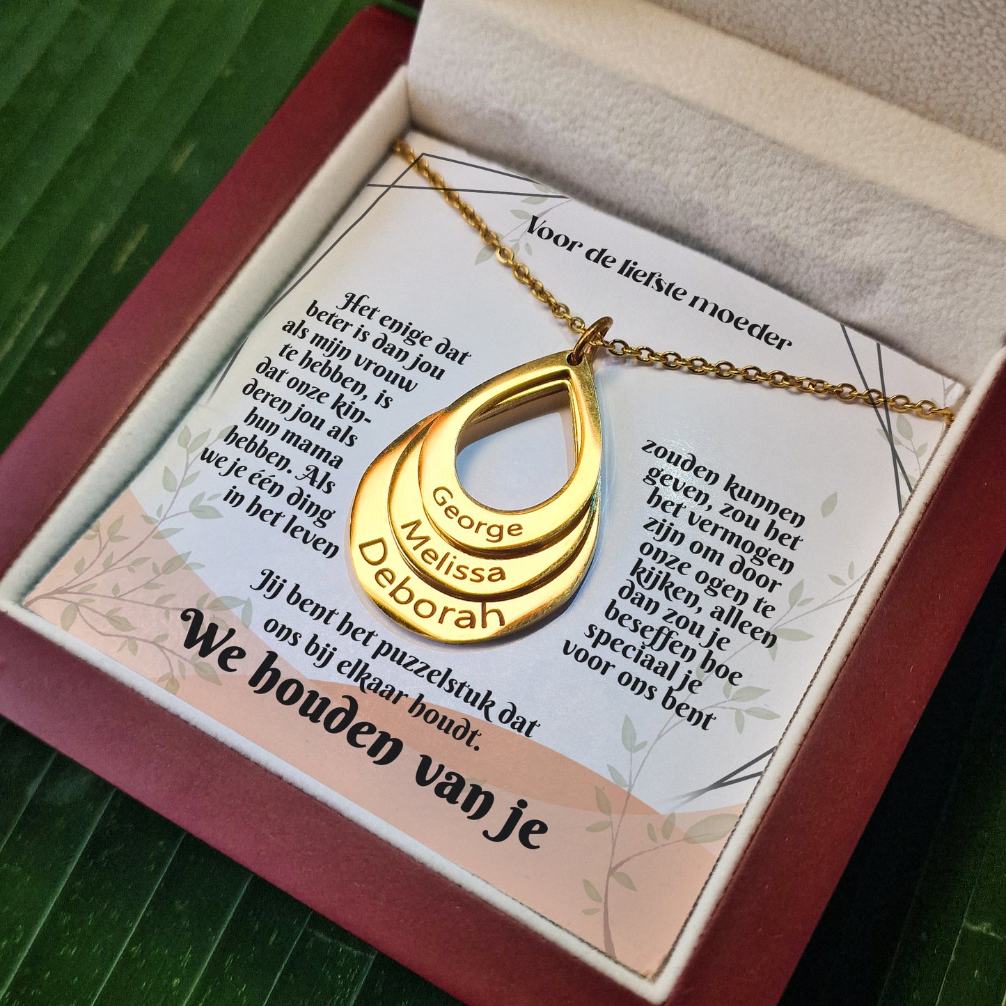 Voor De Liefste Moeder | Gepersonaliseerde Namen Ketting