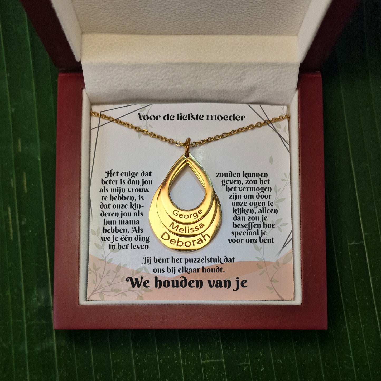 Voor De Liefste Moeder | Gepersonaliseerde Namen Ketting