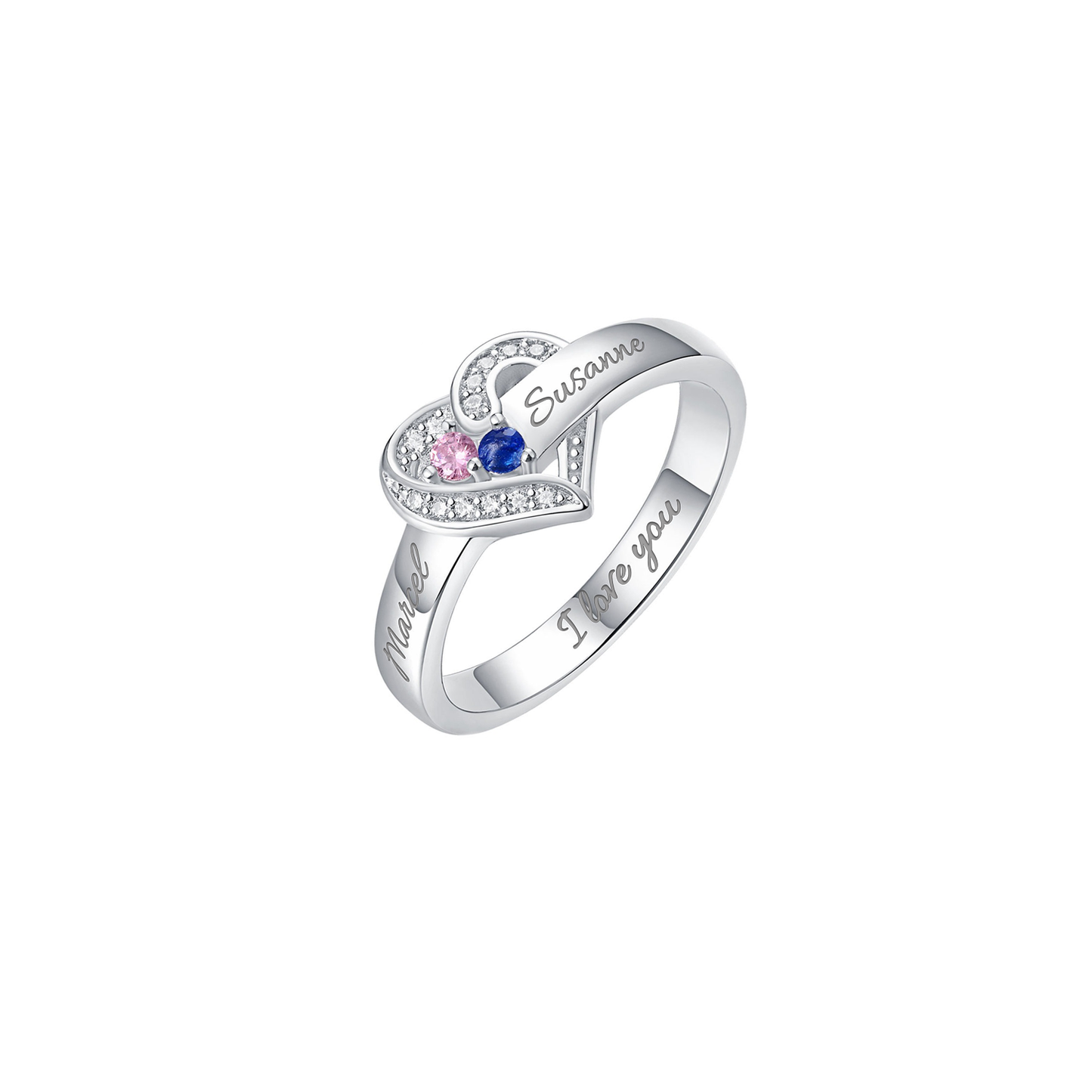 Gepersonaliseerde Ring met Geboortestenen