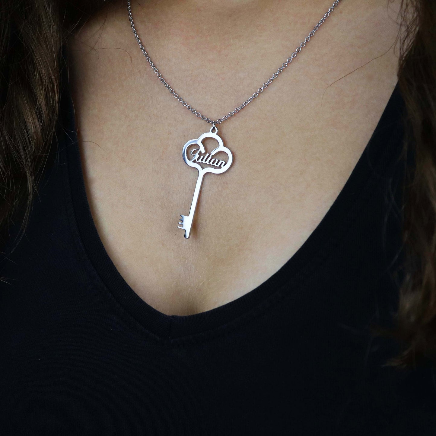 Eefje Elise™ - Luxe Custom Naam Sleutel Ketting 200000162 Eefje Elise