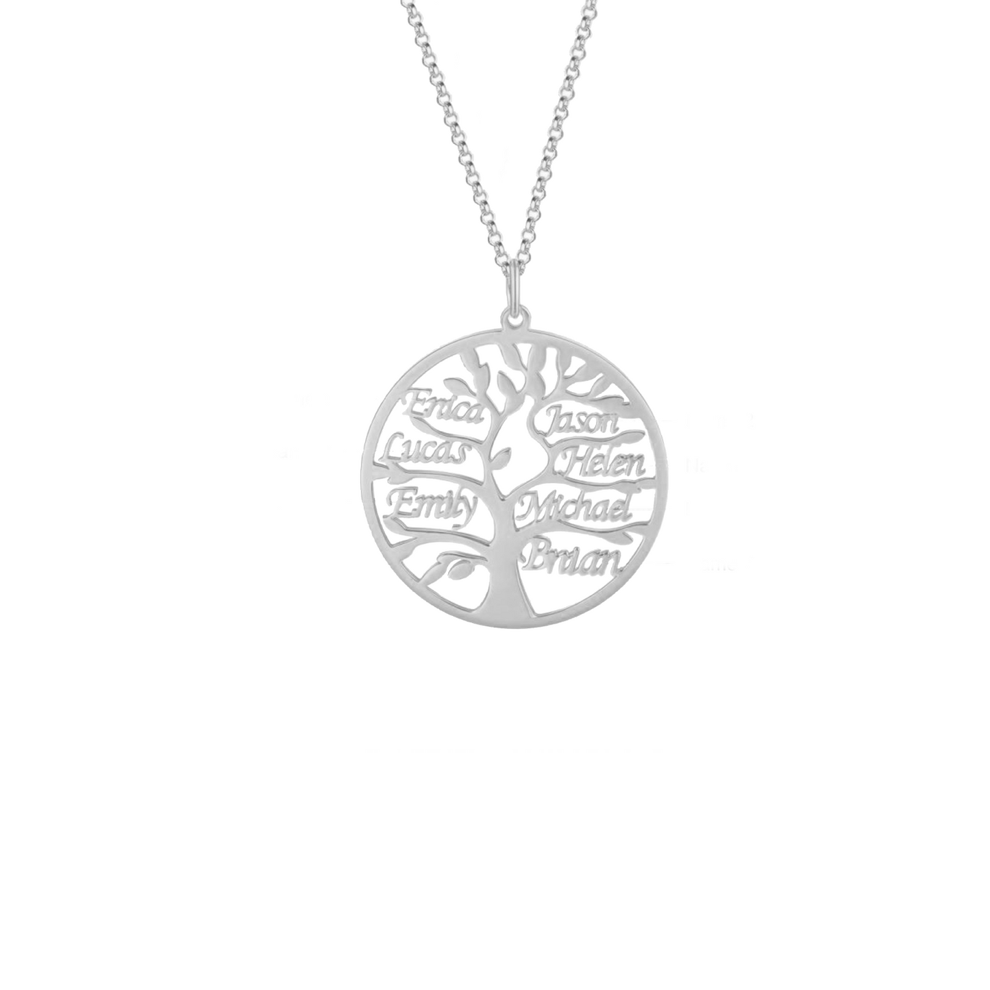 Aanpasbare Namen Stamboom Ketting