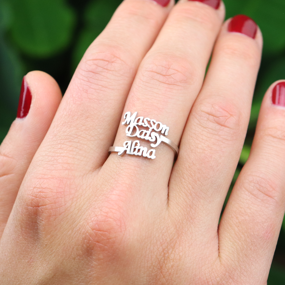 Luxe Custom 3 Namen Ring