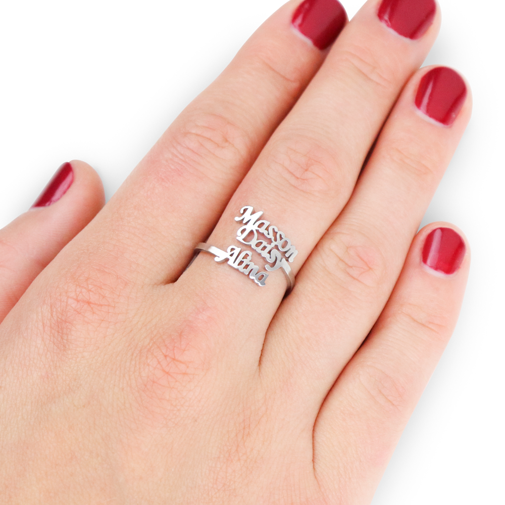 Luxe Custom 3 Namen Ring