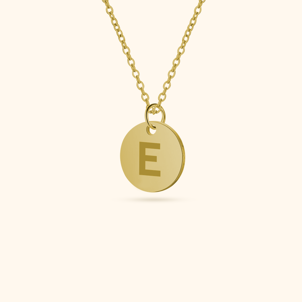 Luxe Initialen Munt Ketting
