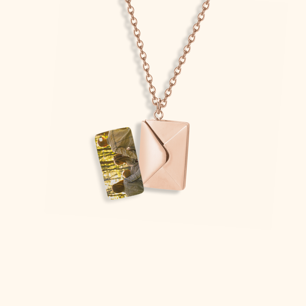 Custom Foto Envelop Ketting