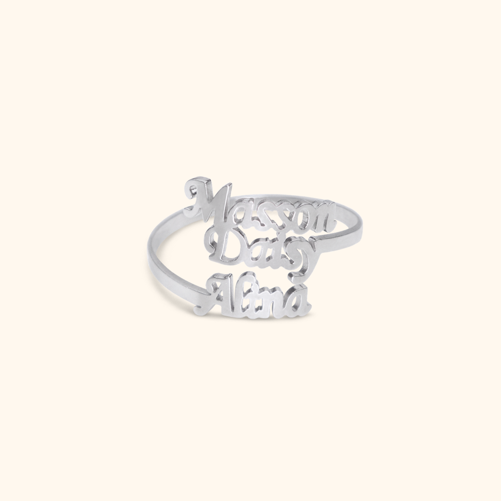 Luxe Custom 3 Namen Ring