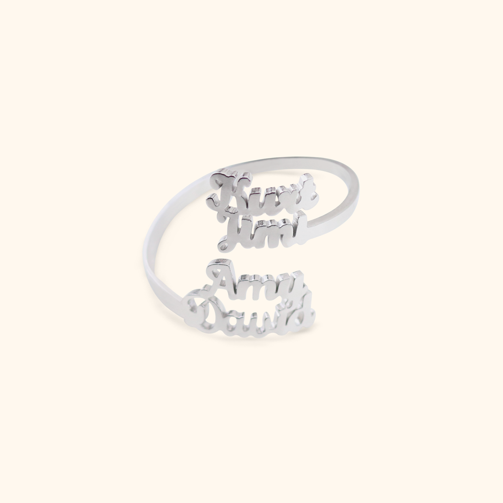 Luxe Custom 4 Namen Ring