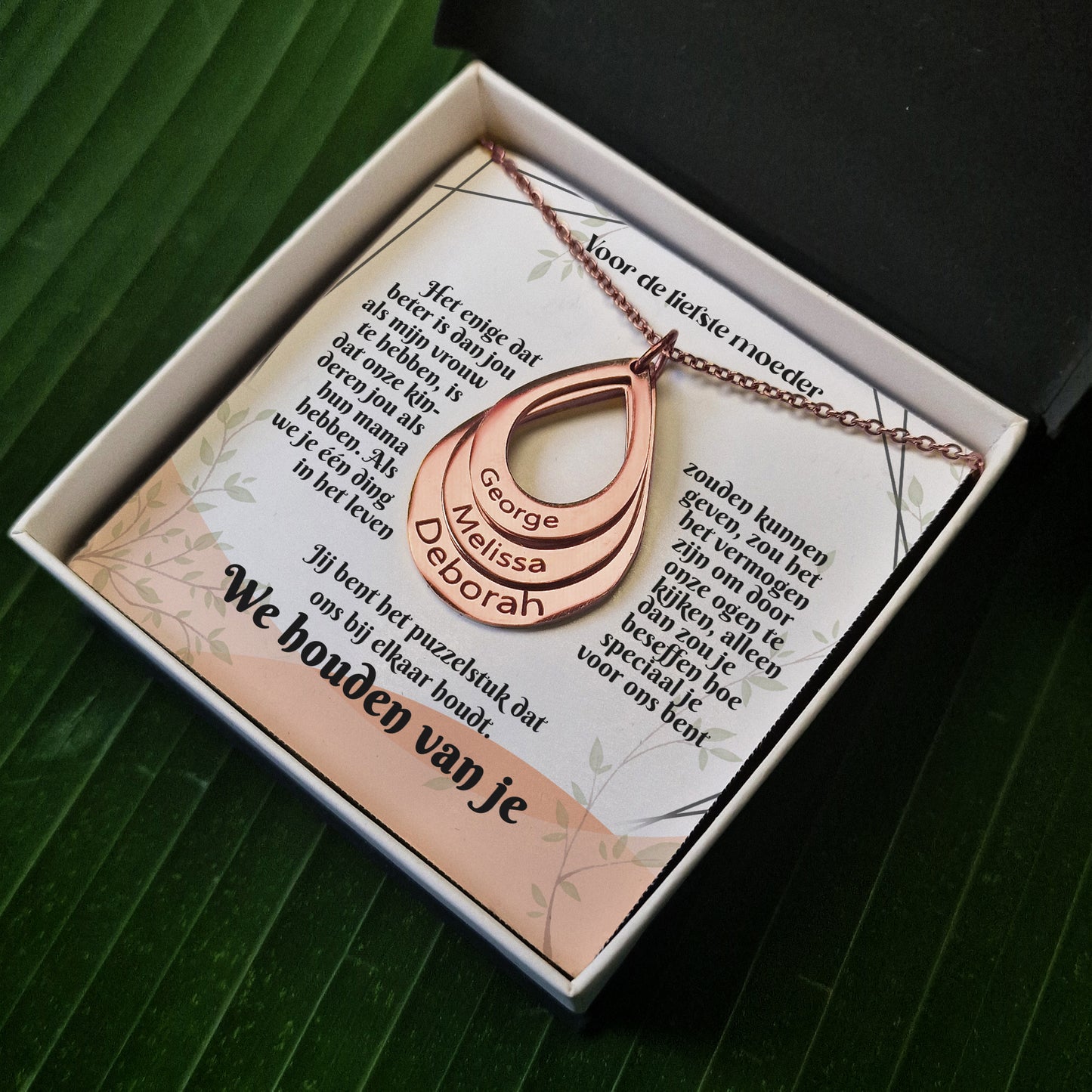 Voor De Liefste Moeder | Gepersonaliseerde Namen Ketting