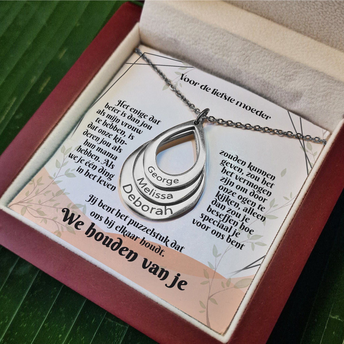 Voor De Liefste Moeder | Gepersonaliseerde Namen Ketting