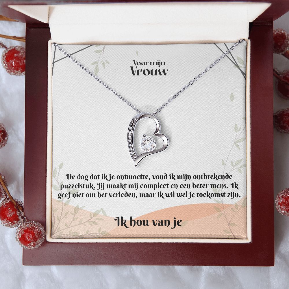 Voor mijn Vrouw | Ik Hou Van Je | Ontbrekende Puzzelstuk | Hart Ketting