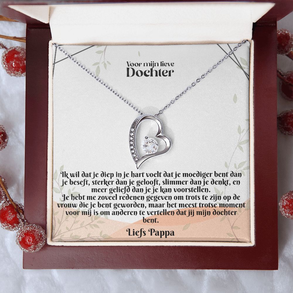 Voor mijn lieve Dochter | Liefs Pappa | Meest Trotse Moment | Hart Ketting