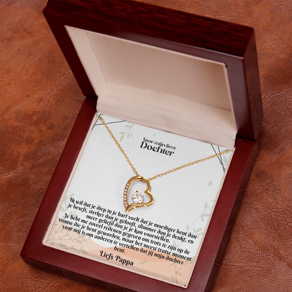 Voor mijn lieve Dochter | Liefs Pappa | Meest Trotse Moment | Hart Ketting