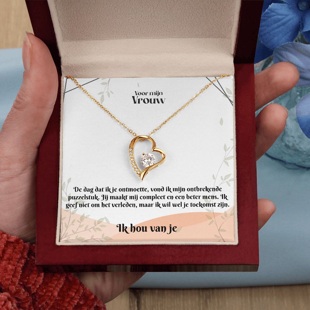 Voor mijn Vrouw | Ik Hou Van Je | Ontbrekende Puzzelstuk | Hart Ketting