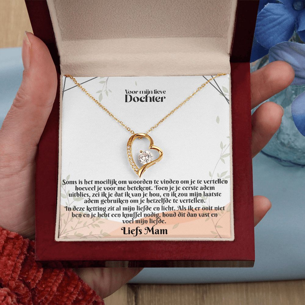 Voor mijn lieve Dochter | Liefs Mam | Voel mijn Liefde | Hart Ketting
